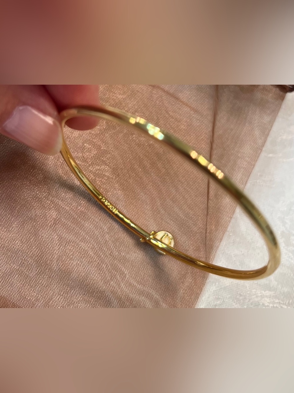 Coach Gold Tone Signature C Charm Bangle Bracelet - Picture 2 of 8
